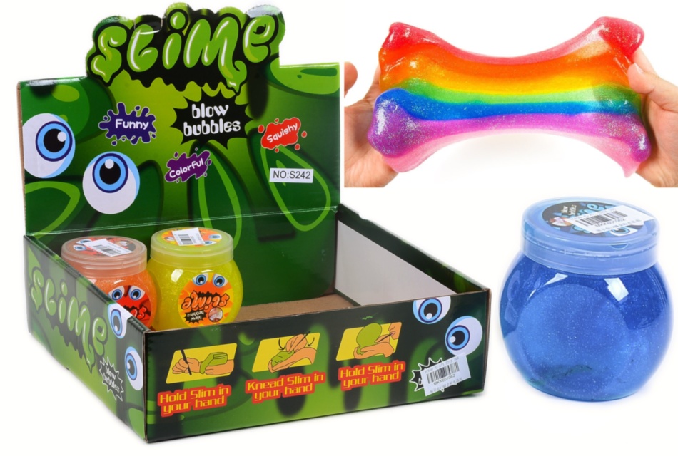 Gelatina Slime Parfumată, Colorată cu Sclipici, 12 buc/set, preț 1 bucată