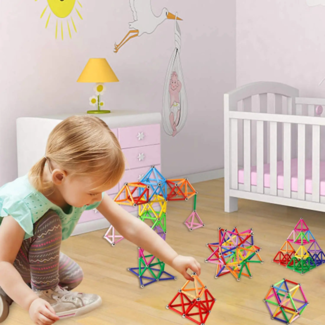 Set de construcție magnetică 90 piese