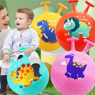 Minge de Sărit cu Mâner și Design Dinozaur, 55 cm (culoare aleatorie) | image