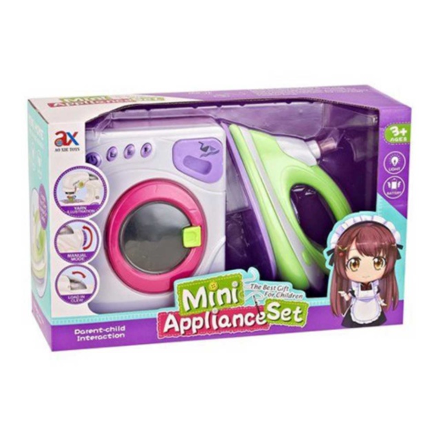 Set Mașină de Spălat cu Fier de Călcat Electrice