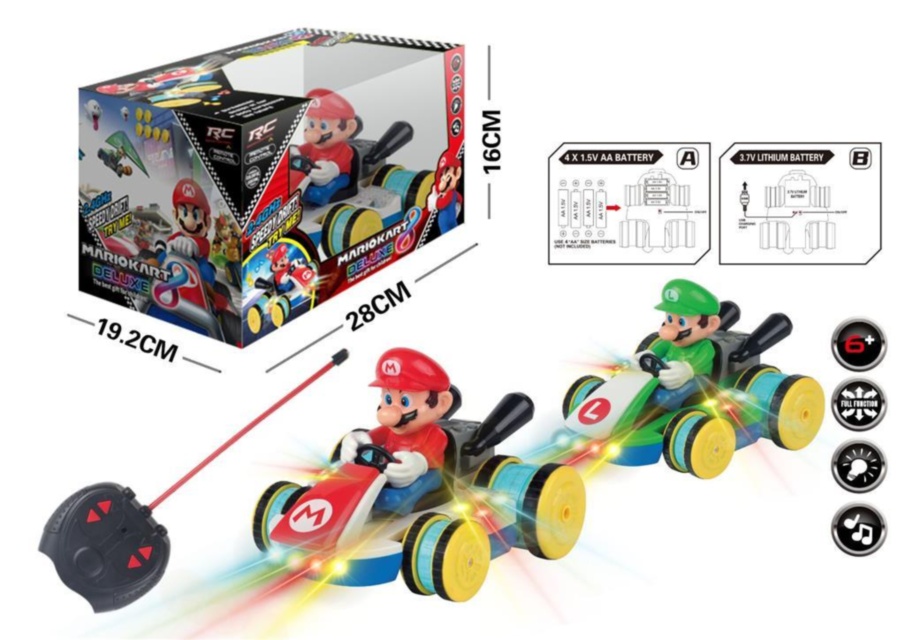 Mario Kart Teleghidat cu Lumini și Sunete Realiste 