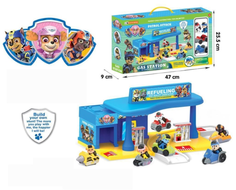 Patrula Cățelușilor, Set Circuit și Stație Peco cu 2 Mașinuțe 