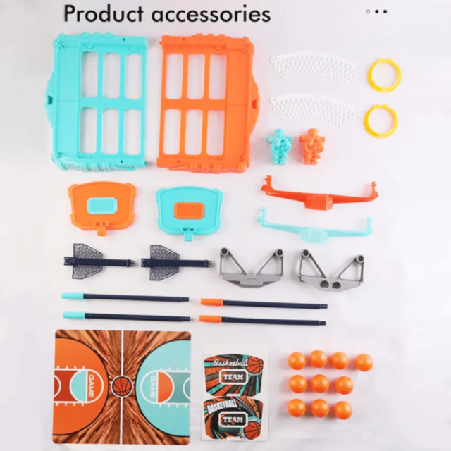 Joc Interactiv de Baschet pentru Doi Jucători – Cu Mânere Glisante și Coșuri Duble