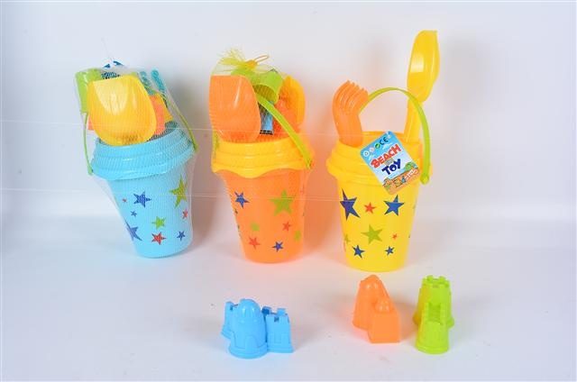 Găletușă cu 6 Accesorii de Nisip, 32cm 