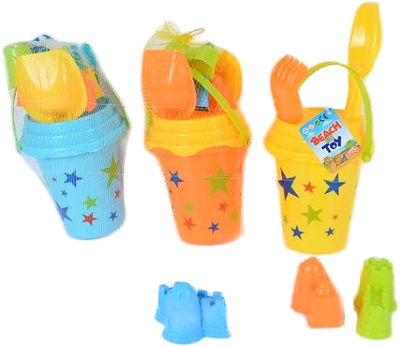 Găletușă cu 6 Accesorii de Nisip, 32cm  | image