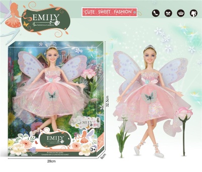Păpușa Emily Articulată cu Aripi de Zână | image