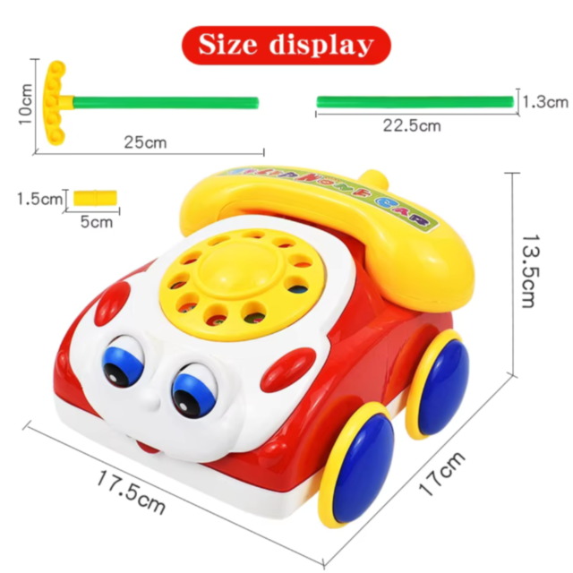 Telefon de jucărie interactiv cu mâner pentru copii