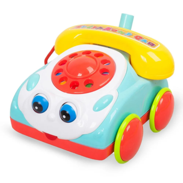 Telefon de jucărie interactiv cu mâner pentru copii