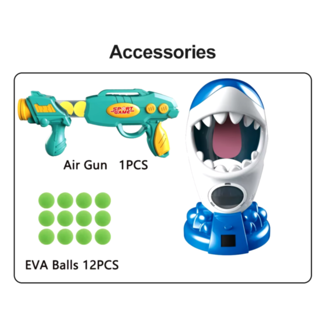 Joc interactiv de tras cu arma și rechin țintă