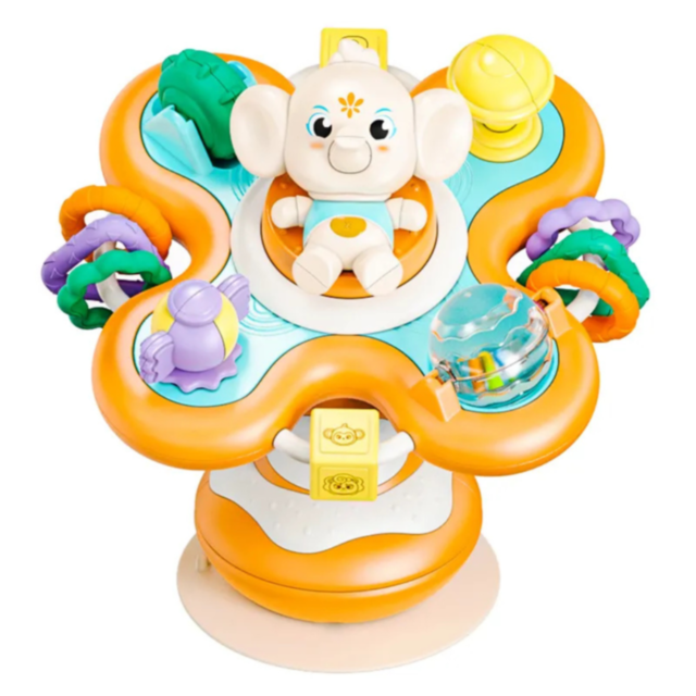 Jucărie Interactivă pentru Bebeluși - Spinner Elefănțel cu Activități Multiple