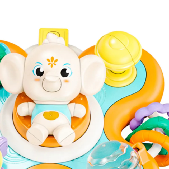 Jucărie Interactivă pentru Bebeluși - Spinner Elefănțel cu Activități Multiple