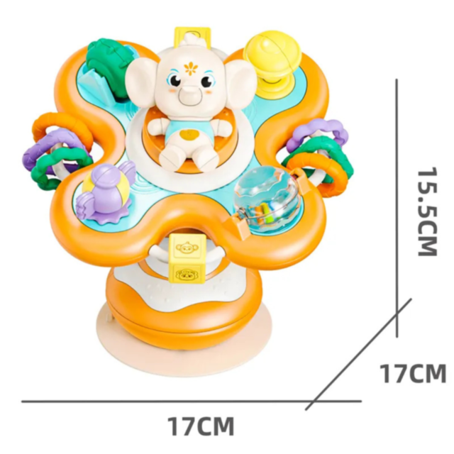 Jucărie Interactivă pentru Bebeluși - Spinner Elefănțel cu Activități Multiple