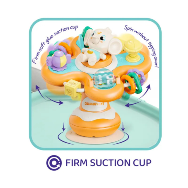 Jucărie Interactivă pentru Bebeluși - Spinner Elefănțel cu Activități Multiple