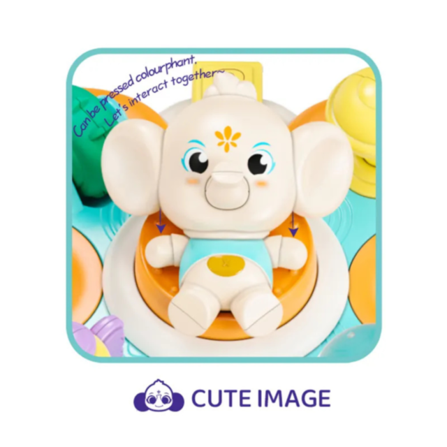 Jucărie Interactivă pentru Bebeluși - Spinner Elefănțel cu Activități Multiple