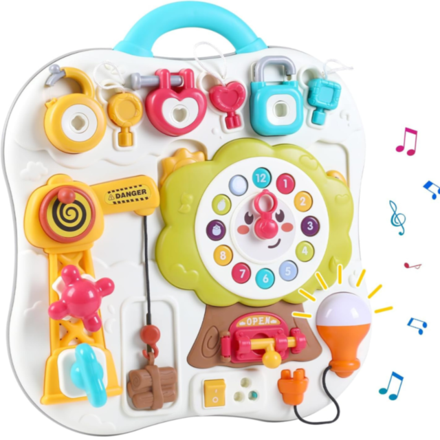 Panou de Activități Montessori cu Sunete și Lumină – Jucărie Interactivă