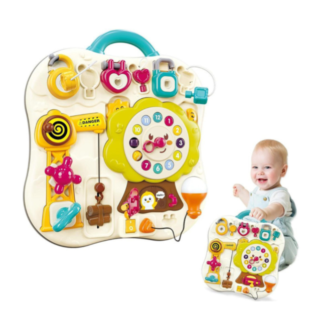 Panou de Activități Montessori cu Sunete și Lumină – Jucărie Interactivă