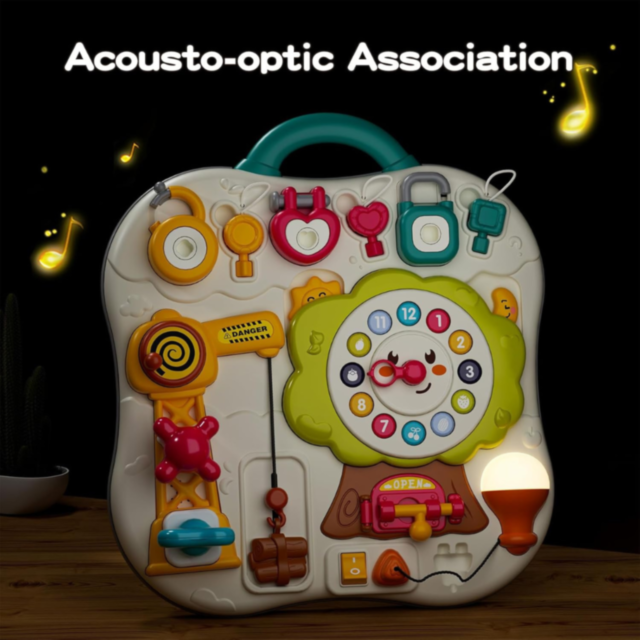 Panou de Activități Montessori cu Sunete și Lumină – Jucărie Interactivă