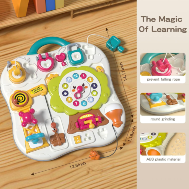 Panou de Activități Montessori cu Sunete și Lumină – Jucărie Interactivă