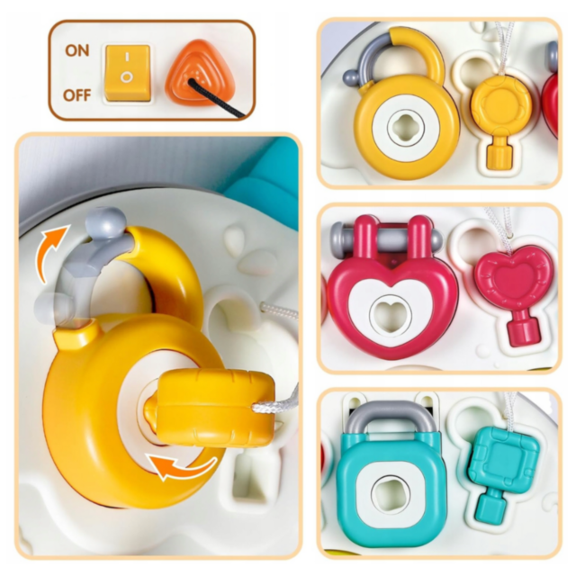 Panou de Activități Montessori cu Sunete și Lumină – Jucărie Interactivă