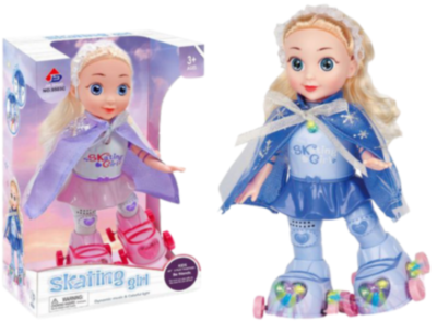Păpușa Pe Role cu Lumină și Muzică – Skating Girl  | image