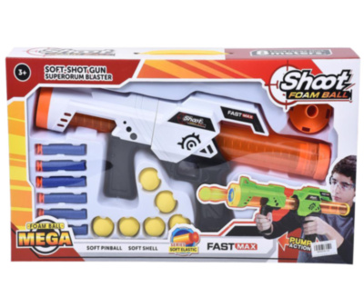 Pușca cu Aer Comprimat, 6 Bile din Burete și 6 Proiectile | image