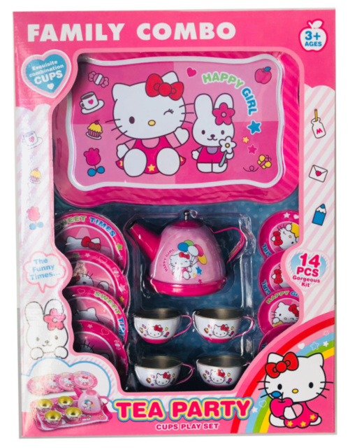 Set pentru Micul Dejun Hello Kitty din 14 Piese, Metalic