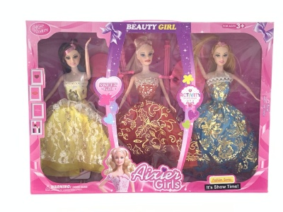 Set 3 Barbie în Rochii elegante | image