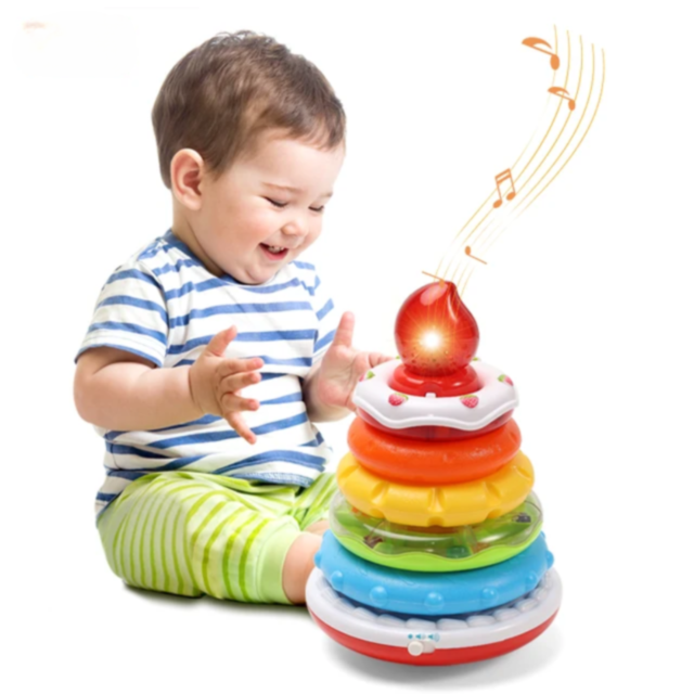 Piramidă Muzicală Interactivă cu Lumini și Sunete pentru Copii