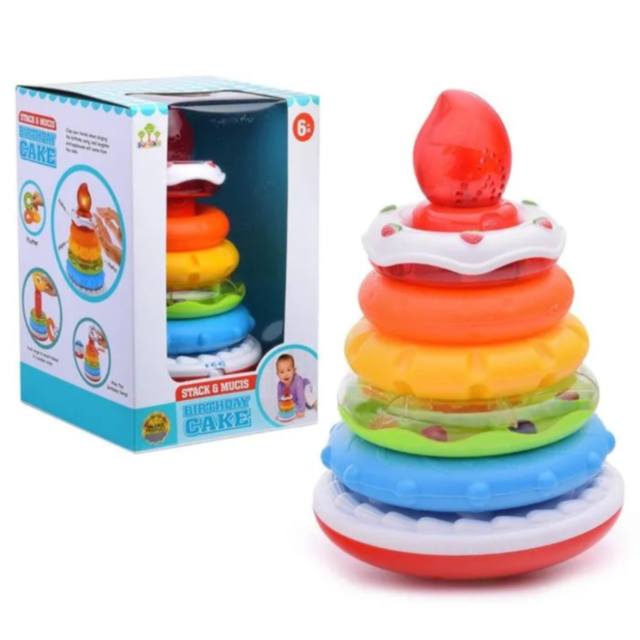 Piramidă Muzicală Interactivă cu Lumini și Sunete pentru Copii