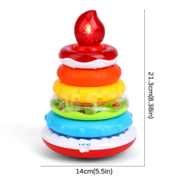 Piramidă Muzicală Interactivă cu Lumini și Sunete pentru Copii