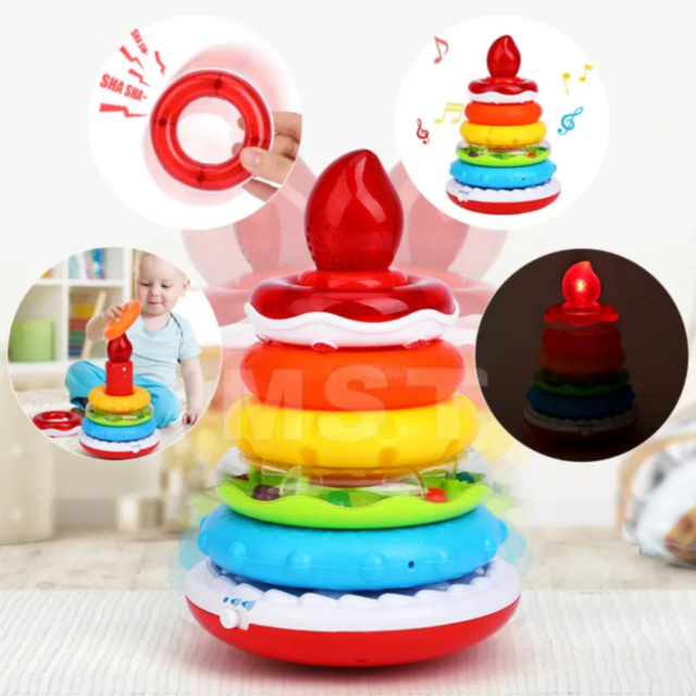 Piramidă Muzicală Interactivă cu Lumini și Sunete pentru Copii