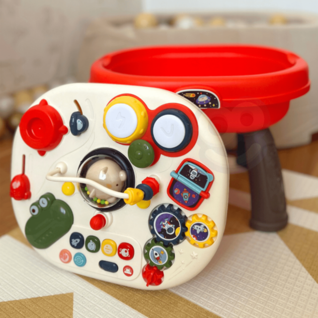 Masă Interactivă Educațională 3 în 1 cu Sunete, Lumini și Activități Tactile