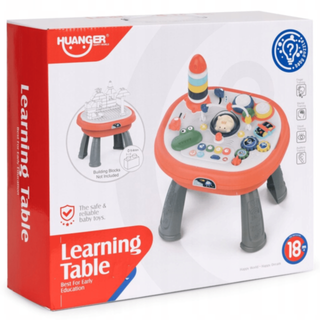 Masă Interactivă Educațională 3 în 1 cu Sunete, Lumini și Activități Tactile