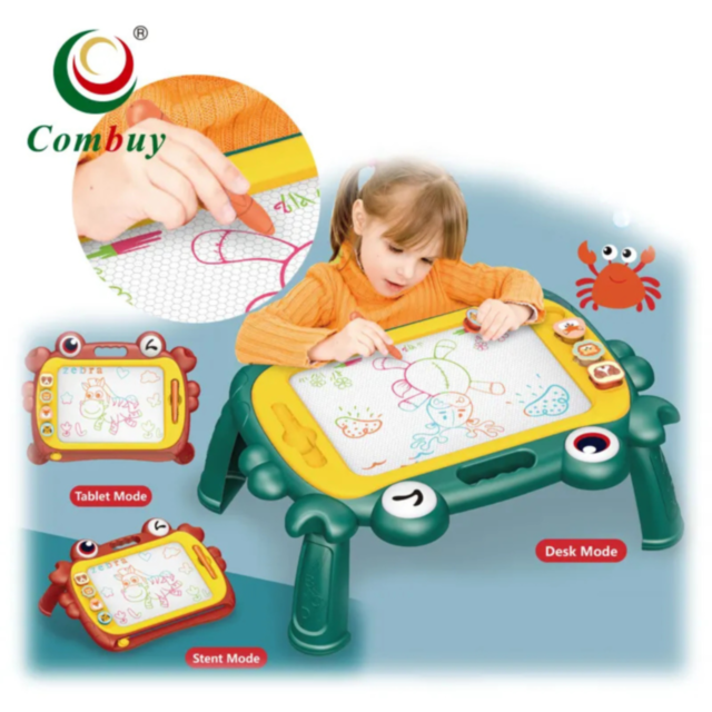 Tablă de Desen Magnetică 3 în 1 - Tabletă, Stand și Birou