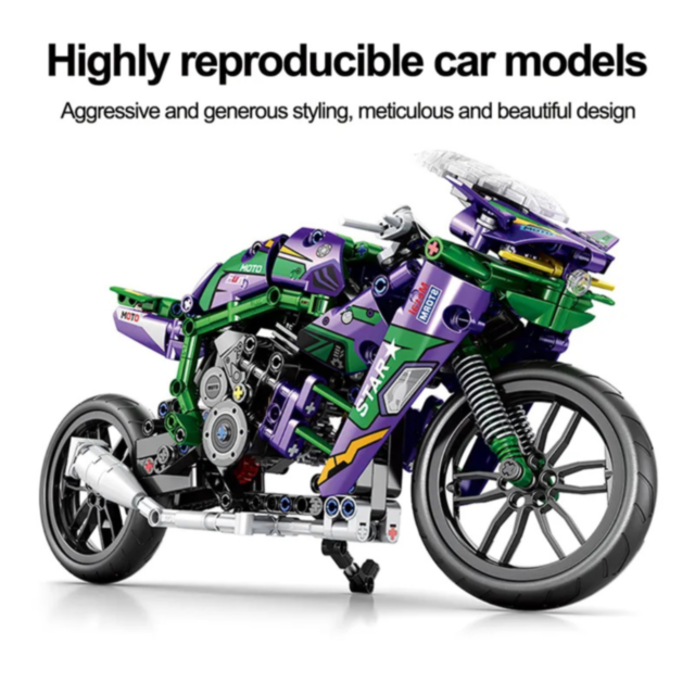 Set de construcție Motocicletă cu 458 piese