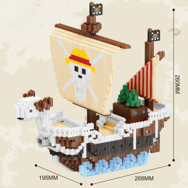 Set de Construcție Navă Pirat cu 2250 Piese, pentru Copii și Adulți