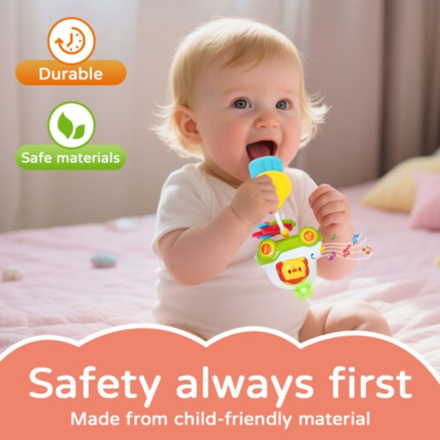 Zornăitoare Muzicală Chei Auto cu Lumini