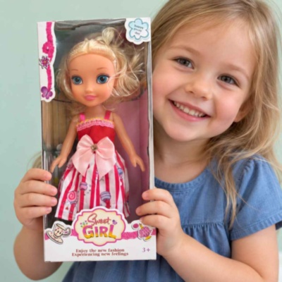 Păpușă muzicală Sweet Girl 27 cm cu rochie | image