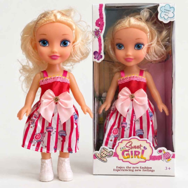 Păpușă muzicală Sweet Girl 27 cm cu rochie