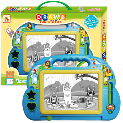 Tabla Magnetică de Scris și Desenat cu 2 Ștampiluțe, 40cm | image