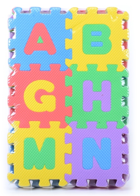 Covoraș Puzzle din Burete cu Litere, 36 piese