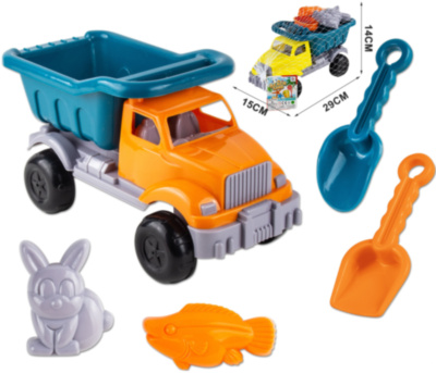 Camion cu 4 Accesorii de Nisip, 29cm | image