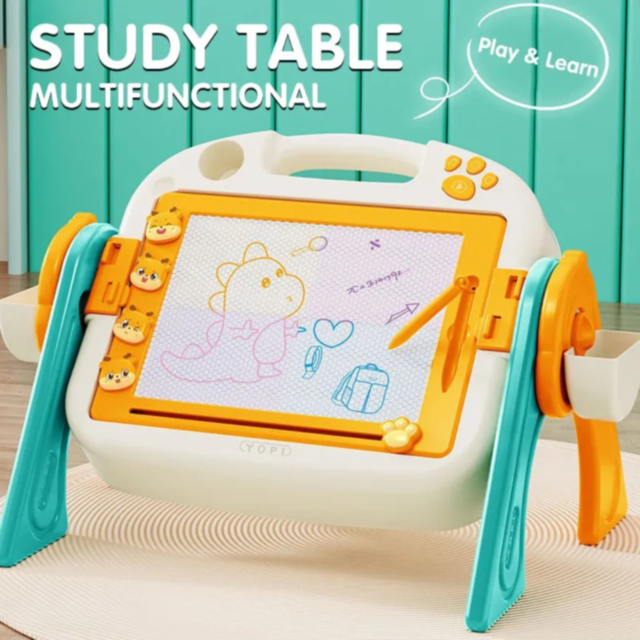 Tablă de desen dublă, magnetică cu carioci incluse