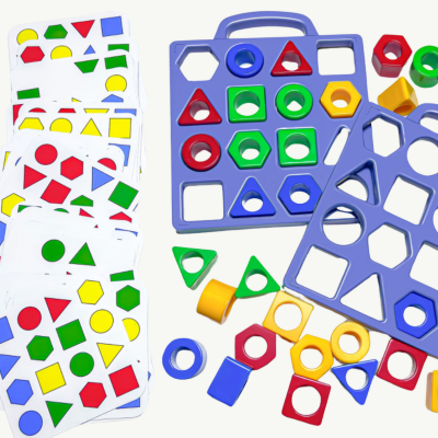 Set Educațional de Sortare Forme Geometrice cu Planșe și Cadru | image