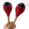 Maracas din Lemn de 20 cm pentru Copii (culoare aleatorie)