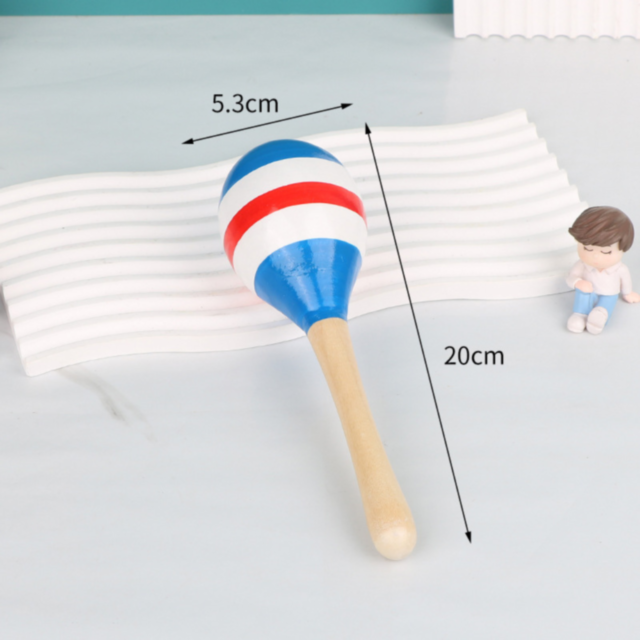 Maracas din Lemn de 20 cm pentru Copii (culoare aleatorie)