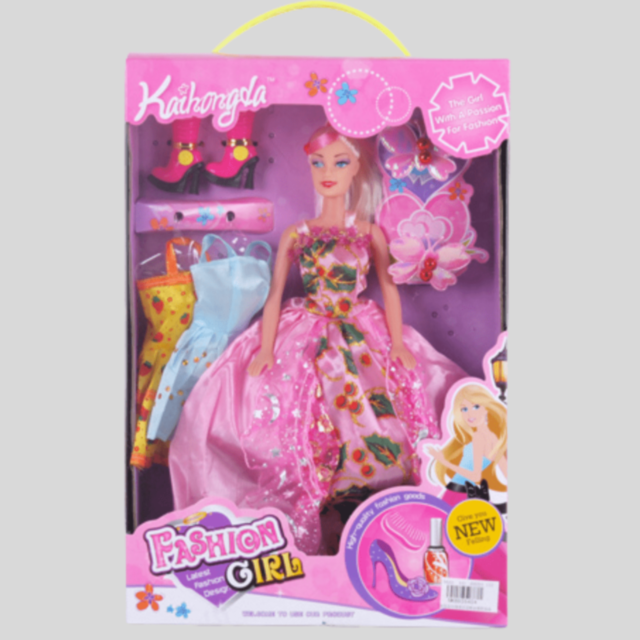 Păpușă Fashion Girl cu Rochii și Accesorii