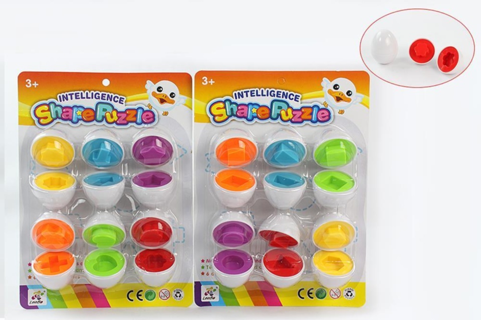 Set 12 Jumătăți de Ouă cu Figuri de Asociat 