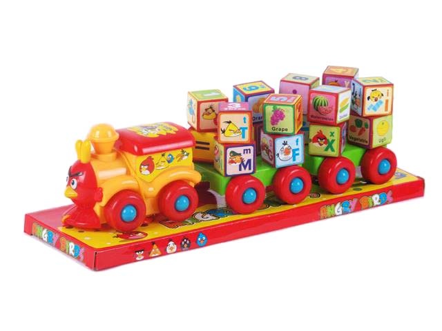 Trenuleț de Tras cu Cubulețe, 34cm 