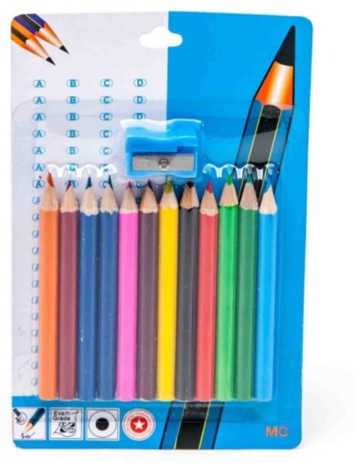 Set 12 Creioane Colorate cu Ascuțitoare | image